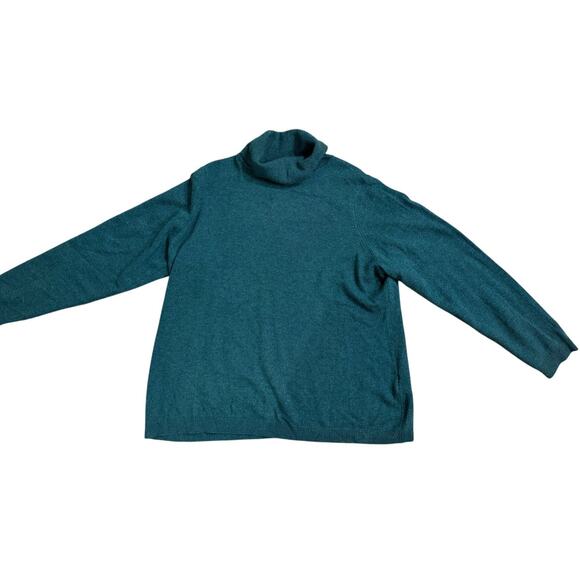 Charter Club 100% Cashmere Teal Turtleneck Sweater Women’s Plus 2X - Picture 1 of 3